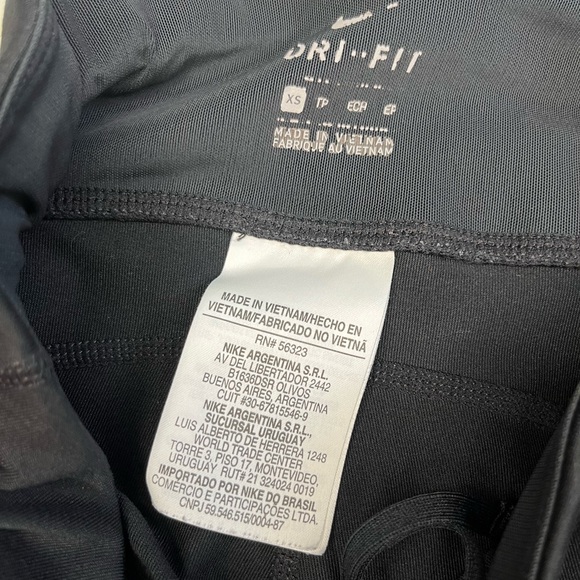 Nike Women’s Dri-Fit Black Leggings Drawstring -  Extra Small - Picture 4 of 9